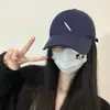 Gorra de Béisbol Retro Azul Marino Estilo Nuevo 2026 para Mujeres, Gorra Versátil Adelgazante para Rostro de Moda de Primavera para Estudiantes de Primaria y Parejas