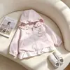 Nueva Chaqueta Exterior para Bebé Niña de Doble Capa Estilo Bosque de Dibujos Animados Linda con Capucha Estilo Princesa de Primavera/Otoño Moderna