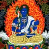 Buda Yuan Hui Nepal Pintado à Mão "Rei Imóvel Ming" Thangka Pintura de Parede Entrada do Estudo Pintura Decorativa