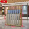 Estante de Exhibición de Bufandas de Hierro Forjado de Pie, Estante de Almacenamiento y Exhibición Multicapa para Colgar Bufandas, Pantalones, Alfombras y Muestras de Color de Cortinas