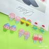 Color acrílico serie de helados de dibujos animados accesorios para el cabello colgante de collar pendientes accesorios de joyería DIY al por mayor