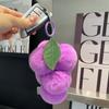 Venta al por mayor imitación pelo de conejo Rex uva llavero colgante para coche accesorios de bolsa ins lindo bola esponjosa colgante de fruta