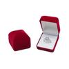 Caja de Anillo Puntiaguda de Flocado de Alta Calidad Caja para Aretes Cuadrada Caja para Joyería Caja de Regalo para Propuesta de Matrimonio
