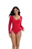 Producto más vendido transfronterizo de Amazon: Vestido shapewear de otoño 2026 nuevo, sin costuras, con cuello de diamante, entallado a la cintura, abotonado