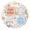 Compra Directa Transfronteriza de 50 Piezas de Pegatinas de Estilo Bohemio con Frases Inspiradoras en Inglés para Decorar Botellas de Agua y Maletas