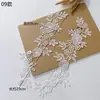Parche de Tela de Encaje Blanco Soluble en Agua con Bordado Floral Hueco, Accesorios Florales para Decoración de Vestido de Novia Hecho a Mano DIY y Tocados