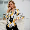 [En Stock] Camisa Estampada de Manga Larga Primavera 2026 para Mujer, Diseño Único, Blusa para Mujer - L409Y