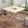 Mesa Plegable para Vivienda de Alquiler, Mesa de Comedor Sencilla, Mesa Cuadrada Pequeña Minimalista para Uso Doméstico, Mesa de Comedor Portátil para Montaje de Puesto, Mesa Pequeña para Comer