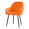 Funda Engrosada para Sillón de Respaldo Alto, Funda de Terciopelo Zorro Plateado para Silla de Oficina Giratoria, Funda a Prueba de Polvo para Sillas de Comedor de Hogar y Hotel, Funda de Silla de Gama Alta