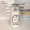 Taza Térmica con Popote de Garra de Gato Estilo Ins Acero Inoxidable 316 Taza de Gran Capacidad Simple Doble Bebida para Niños Estudiantes Vaso de Agua
