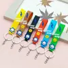 6052 # Corda de Couro de Borracha Macia de PVC + Corrente de Quatro Seções Acessórios para Chaveiro Inglês Runfast Brinquedo Versátil Joias Cordão