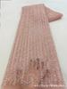 Renda de contas listrado tubo de contas lantejoulas bordado tecido de renda vestido infantil vestido passarela moda tecido