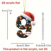 Digital Nuevo Producto Árbol de Navidad Espejo Retrovisor Decoraciones Navideñas Personalizado Coche Colgantes Navideños para Coche Transfronterizos