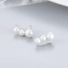 Pendientes de cuñada mismo estilo pendientes plata de ley s925 nicho alta calidad elegantes femeninos pendientes de perla no se decoloran venta al por mayor