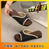 Versátiles nuevas sandalias planas estilo hada con lazo, pantuflas de verano estilo francés de punta abierta para que las mujeres las usen en el exterior