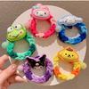 Sanrio colorido tejido otoño e invierno cuerda para el cabello para niños caricatura lindo diadema elástica duradera de alta elasticidad