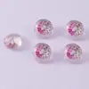 Yongjia Gems 6mm Chapado en Color Redondo Degradado Corte Araña de Fuego Circonita Piedra Suelta Joyería DIY Arte de Uñas Joyería Wholesale