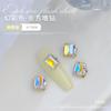 Popular online popular arte de unhas Cor Mágica Pilha de Cristal Acabamento Diamantado super brilhante coração torto retangular incrustado Pérola decorações de unhas