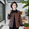 Casacos femininos de primavera e outono para mulheres de meia-idade e idosas, blusas de estilo curto para baixinhas, casacos de lã estilosos e da moda para mães