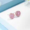 Brincos de Floco de Neve Estilo Europeu e Americano para Mulheres, Brincos Elegantes de Zircônia, Acessórios de Orelha da Moda Versáteis Tendência, Estilo Minimalista Simples e Compacto Ins