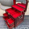 Lao Da Hong Sour Bough Cake Jewelry Box Redwood Caixa de armazenamento de joias para meninas Flor rica presente de aniversário