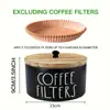 Caja de almacenamiento de filtros de café de madera transfronteriza caja de almacenamiento de papel para café caja de almacenamiento de filtros para cafetera caja redonda para filtros de papel