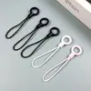 Funda para auriculares con cabeza de cuerda pequeña circular cuidadosamente seleccionada funda para teléfono cordón para teléfono adorno de cuerda de cordón con colgante circular cordón pequeño para teléfono