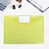 Bolsa con Botón de Etiqueta Transparente PP Bolsa para Almacenamiento de Documentos de Oficina Bolsa para Exámenes A4 Gran Capacidad Hecha a Medida