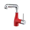 Grifo de Agua Caliente y Fría Extraíble de Altura Ajustable, Lavabo Blanco Leche, Grifo a Prueba de Salpicaduras para Baño, Transfronterizo