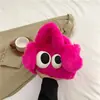 Em Estoque Outono e Inverno Novo Filhote Peludo Infantil e Feminino Estilo Pai e Filho Ombro Único Transversal Acessório Bolsa para Celular para Mulheres