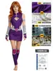Fantasia Cosplay Maluca de Queimada Roupa Branca do Time Goodman Cobra Roxa Fantasia de Festa de Halloween para Adultos Transfronteiriça