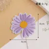 Novo Patch Adesivo Hot Melt de Margarida Patch para Decoração de Roupas, Sapatos, Chapéus e Bolsas Patch de Tecido Bordado de Flor Fofa