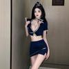 Ran Shuo Uniforme de Stewardess de Juego de Rol Transfronterizo Europeo y Americano 2024 Traje Chaqueta Corta Falda de Cadera Traje Corto