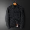 Jaqueta Casaco de Algodão de Inverno Estação Europeia Masculino Novo Lapela Losango Casual de Negócios Quente Moda Marca Casaco de Algodão Roupas de Inverno Masculinas