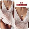 Camisola Sexy de Renda Feminina 2024, Lingerie para Usar em Casa, Camisola com Decote V, Atacado Ajustada Estilo Europeu e Americano Sem Costas