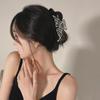 Pinza para el pelo con volumen grande, forma de mariposa líquida, pinza para el pelo de metal, estilo viento frío, para la parte trasera de la cabeza, con forma de tiburón, horquilla, accesorios para el pelo, tocados