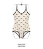 Novo Ins Conjoined Simple Belly-Covering Slimming Pure Desire Swimwear Feminino Laço Estampado Menina Swimwear Bolsa De Armazenamento