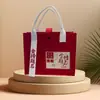 Bolsa de Feltro com Fita Personalizada, Bolsa Inspiracional Moderna e Tendência, Bolsa de Mão de Feltro para Exame, Personalização de Bolsa de Mão para Publicidade Comercial