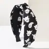 Nueva Diadema de Tela con Estampado de Fantasma, Calavera, Estrella y Luna Temática de Halloween, Accesorio para el Cabello de Moda para Fiestas Festivas