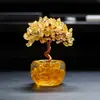 Árbol de Cristal de Grava de Citrino Popular Transfronterizo Árbol del Dinero Artesanías Adornos para el Hogar y la Oficina Joyería Regalos