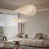 Luminária de quarto simples estilo japonês, lustre de restaurante famoso, lustre de seda de arte nórdica, lustre de sala de chá