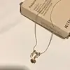 Colar de Pedra Olho de Tigre Dourado de Alto Padrão Ins Nicho Luxo Acessível Corrente de Clavícula de Alto Padrão Acessórios de Moda Exquisitos