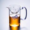 Taza de Tetera Especial para Infusión de Té Mandarina Pequeña Mariposa con Filtro de Vidrio de Silicona de Alta Preferencia Taza de Vidrio Integrada Tetera de Kung Fu