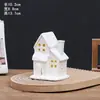Artesanato de Casa Pequena de Natal em Cerâmica Velas Criativas de LED Atmosfera Festiva Europeia e Americana Decorações de Luz Noturna para Casa