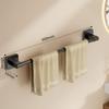 Estante para toallas Barra para toallas montada en la pared sin perforaciones Estante de almacenamiento para baño inodoro Colgador de una sola barra para inodoro