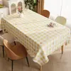 Toalha de Mesa Xadrez Minimalista, Lavável, Impermeável, à Prova de Óleo, Resistente ao Calor, Capa de Mesa Estilo Ins, Toalha de Mesa Retangular para Mesa de Jantar, Jogo Americano para Mesa de Centro