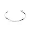 Brazalete abierto de acero inoxidable para mujer, moderno y sencillo, accesorios para joyería hechos a mano DIY al por mayor