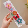 Adesivos Mágicos de Flores Infantis para Arrumar o Cabelo de Bebê, Presilhas de Cabelo Doces de Desenho Animado, Adesivos Fofos de Franja Sem Marcas