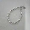 Cadena de suéter de perlas de agua dulce naturales de 1.2 m de longitud extendida, collar de perlas barrocas coloridas de 4-5 m, cadena de suéter para mujer