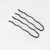 Pinza en forma de U, pinza para moño invisible, pasador, pinza en forma de U, pinza recta, negro, para maquilladores profesionales